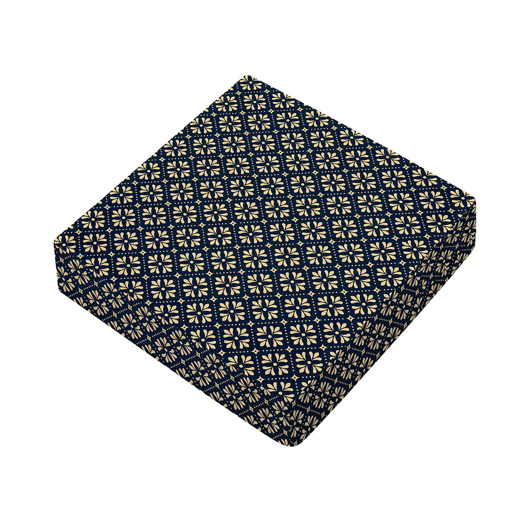 Geometric Floral Print Outdoor Seat Cushion Cover