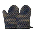 Geometric Floral Print Oven Mitts