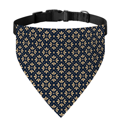 Geometric Floral Print Over The Collar Dog Bandana
