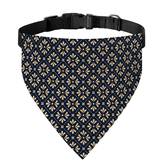Geometric Floral Print Over The Collar Dog Bandana