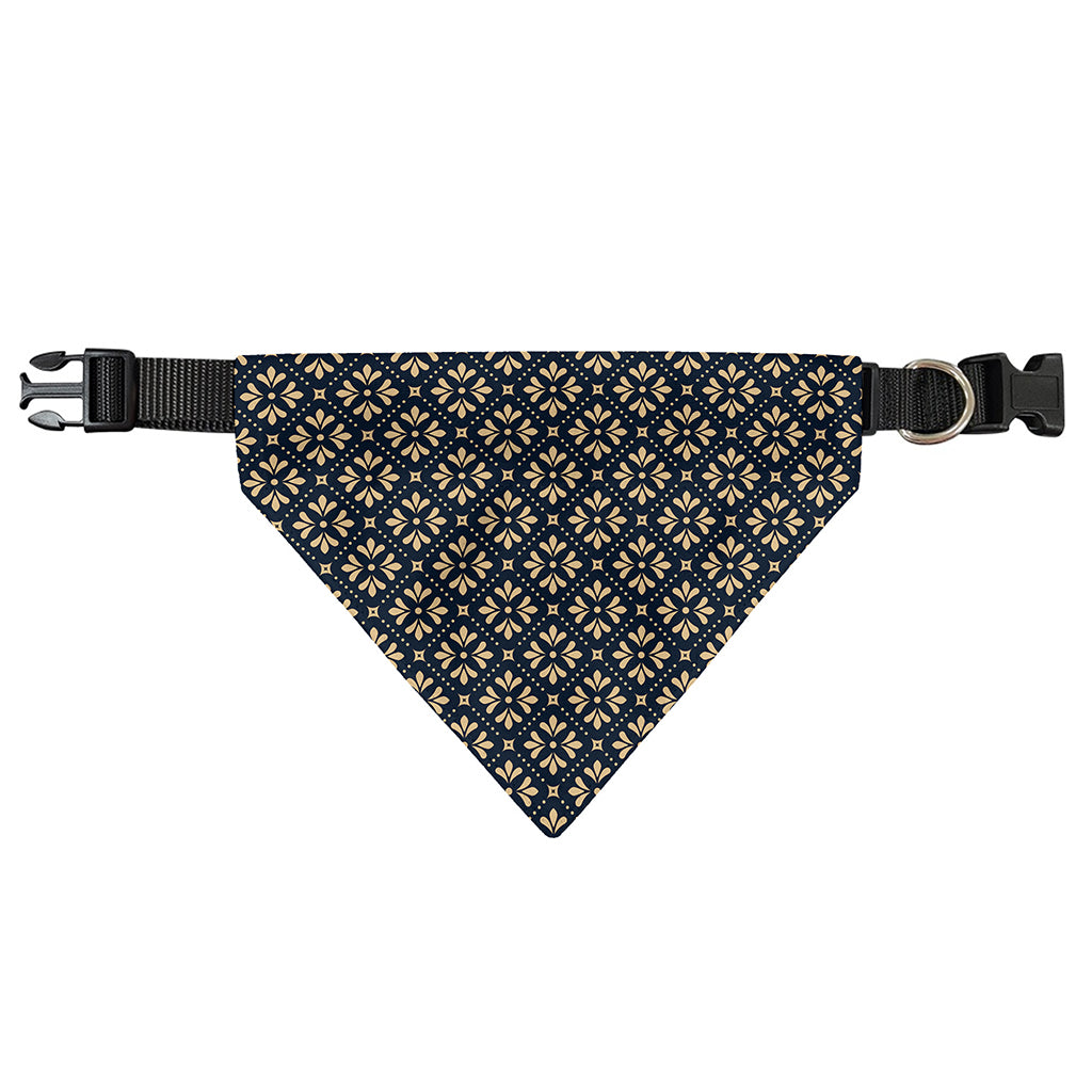 Geometric Floral Print Over The Collar Dog Bandana