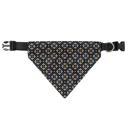 Geometric Floral Print Over The Collar Dog Bandana