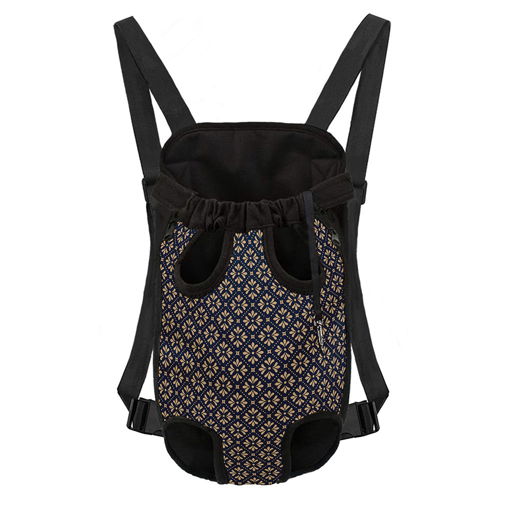 Geometric Floral Print Pet Carrier Backpack