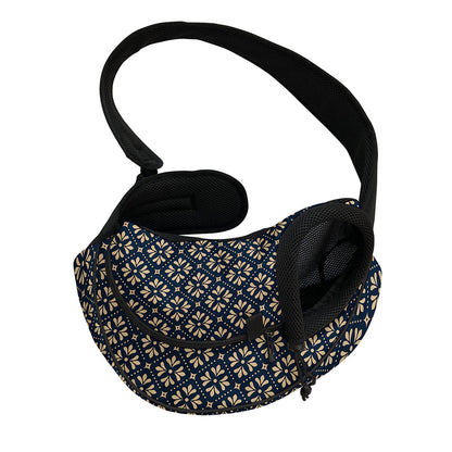 Geometric Floral Print Pet Sling Carrier