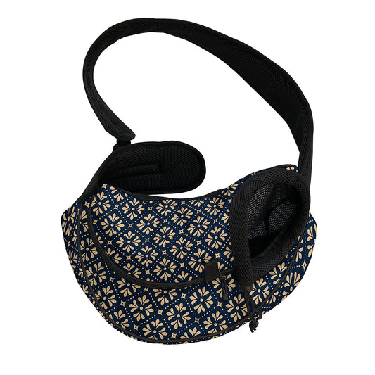 Geometric Floral Print Pet Sling Carrier