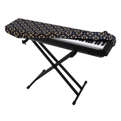 Geometric Floral Print Piano Keyboard Cover