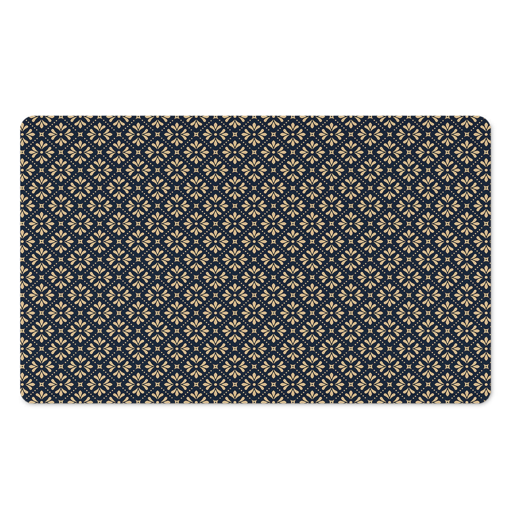 Geometric Floral Print Polyester Doormat