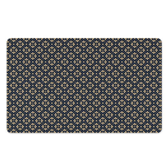 Geometric Floral Print Polyester Doormat