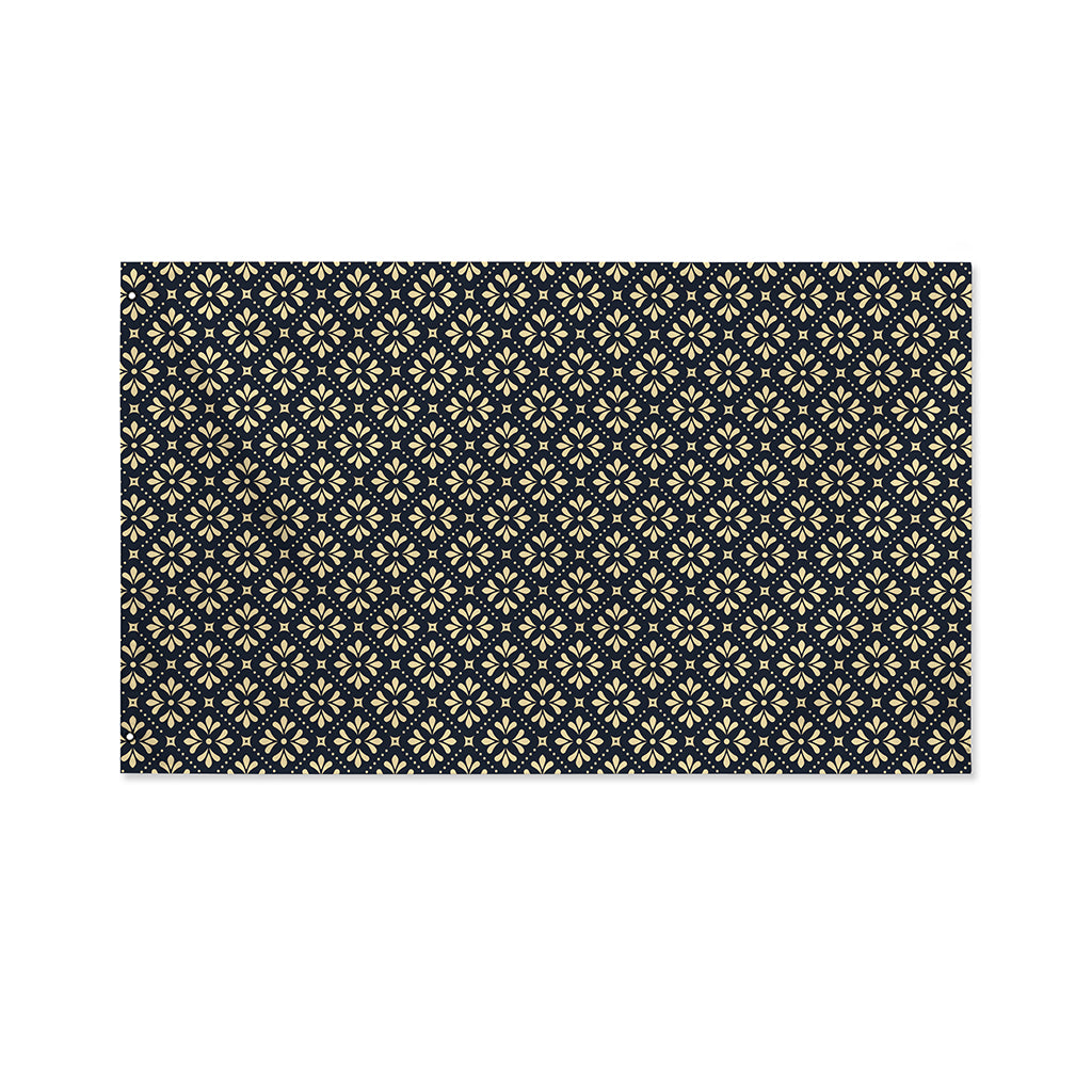 Geometric Floral Print Polyester Flag