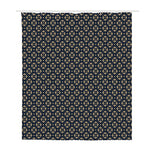 Geometric Floral Print Polyester Shower Curtain
