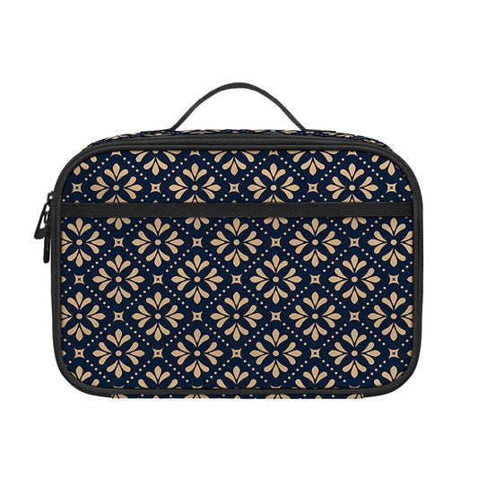 Geometric Floral Print Portable Lunch Bag