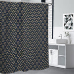 Geometric Floral Print Premium Shower Curtain