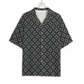 Geometric Floral Print Rayon Hawaiian Shirt