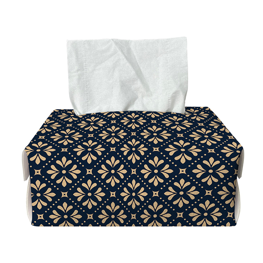 Geometric Floral Print Rectangle Tissue Box Cover