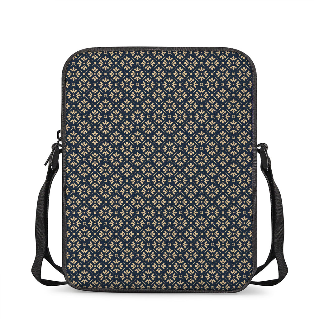 Geometric Floral Print Rectangular Crossbody Bag