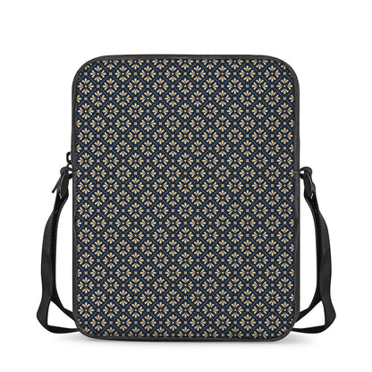 Geometric Floral Print Rectangular Crossbody Bag