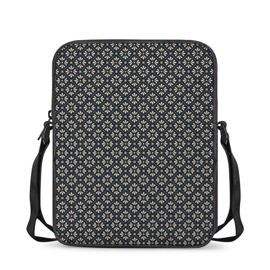 Geometric Floral Print Rectangular Crossbody Bag