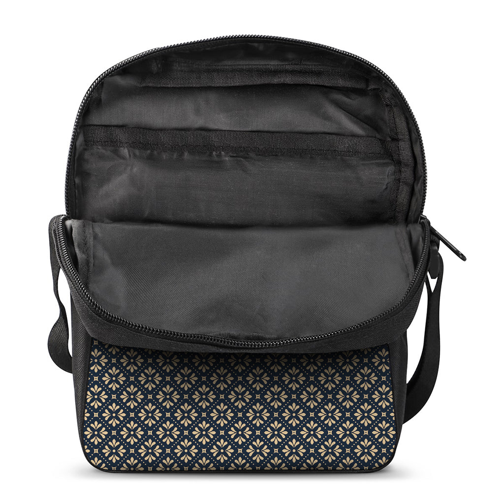 Geometric Floral Print Rectangular Crossbody Bag