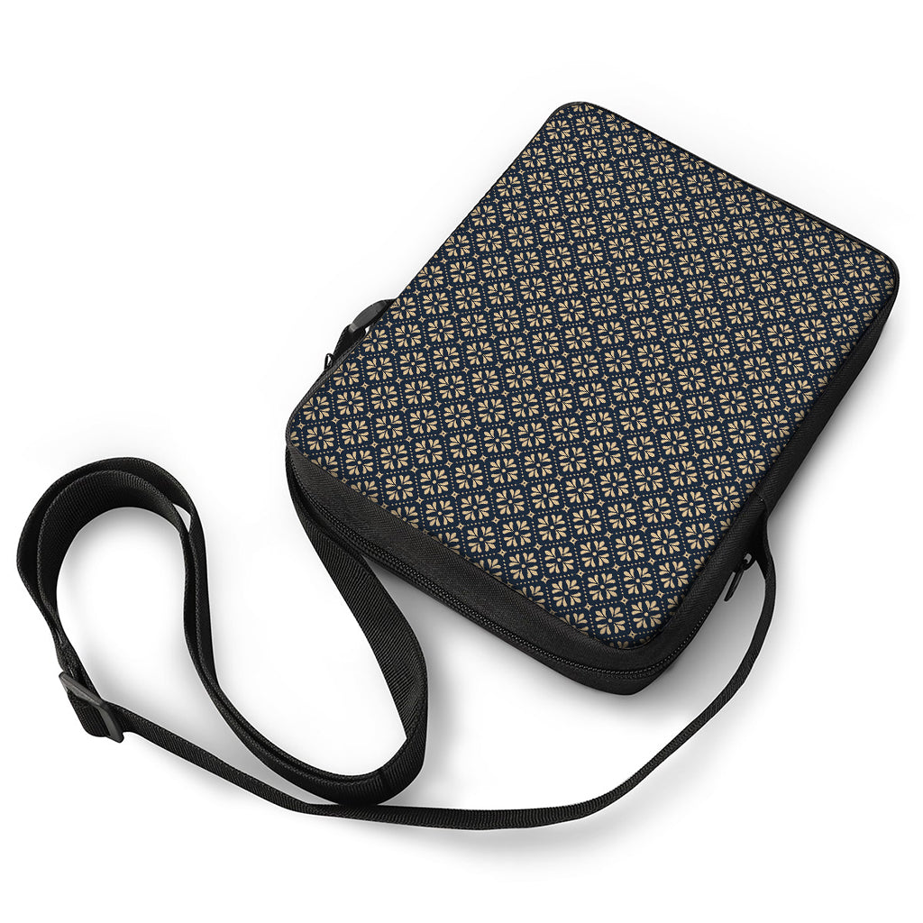 Geometric Floral Print Rectangular Crossbody Bag