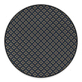 Geometric Floral Print Round Floor Mat