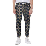 Geometric Floral Print Scuba Joggers