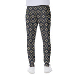 Geometric Floral Print Scuba Joggers