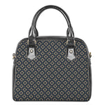 Geometric Floral Print Shoulder Handbag