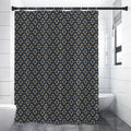 Geometric Floral Print Shower Curtain