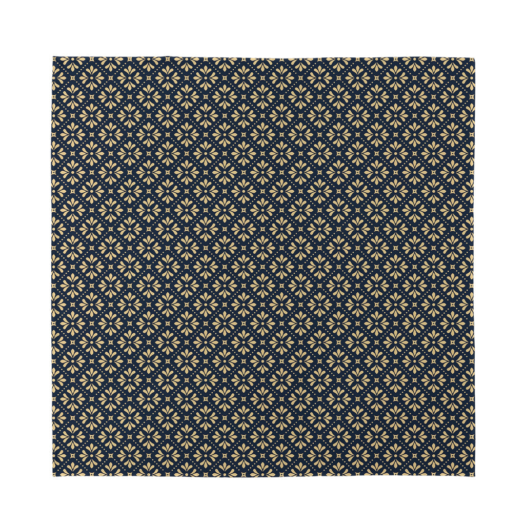 Geometric Floral Print Silk Bandana