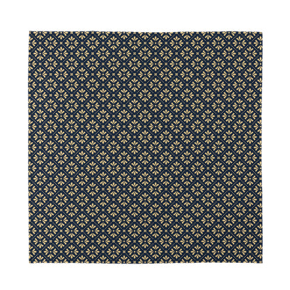 Geometric Floral Print Silk Bandana