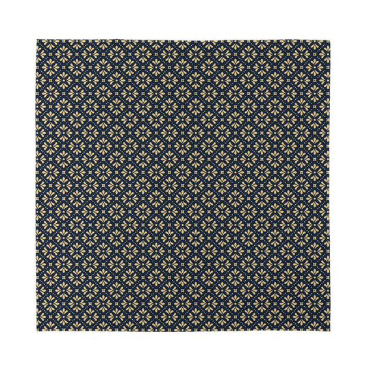 Geometric Floral Print Silk Bandana