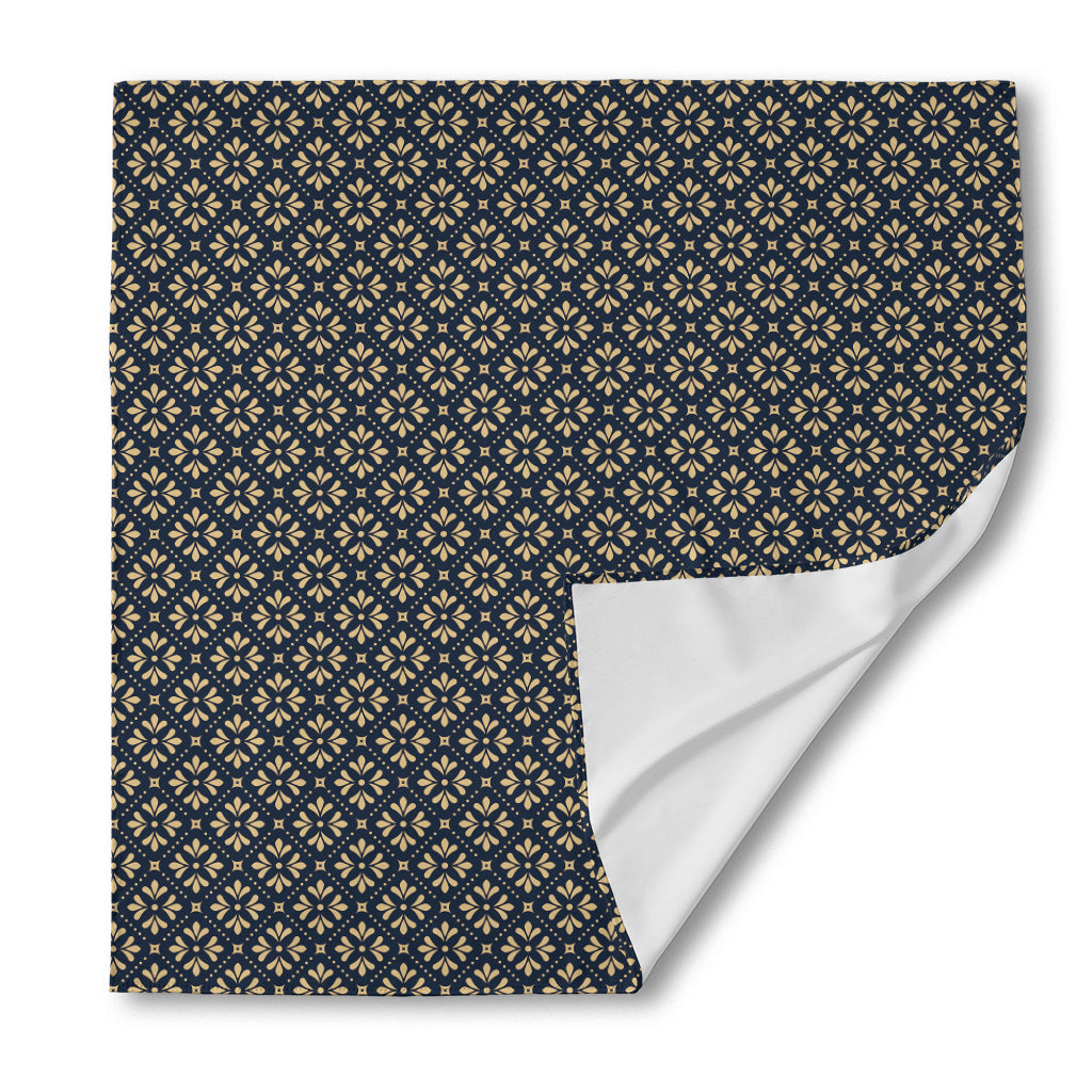 Geometric Floral Print Silk Bandana