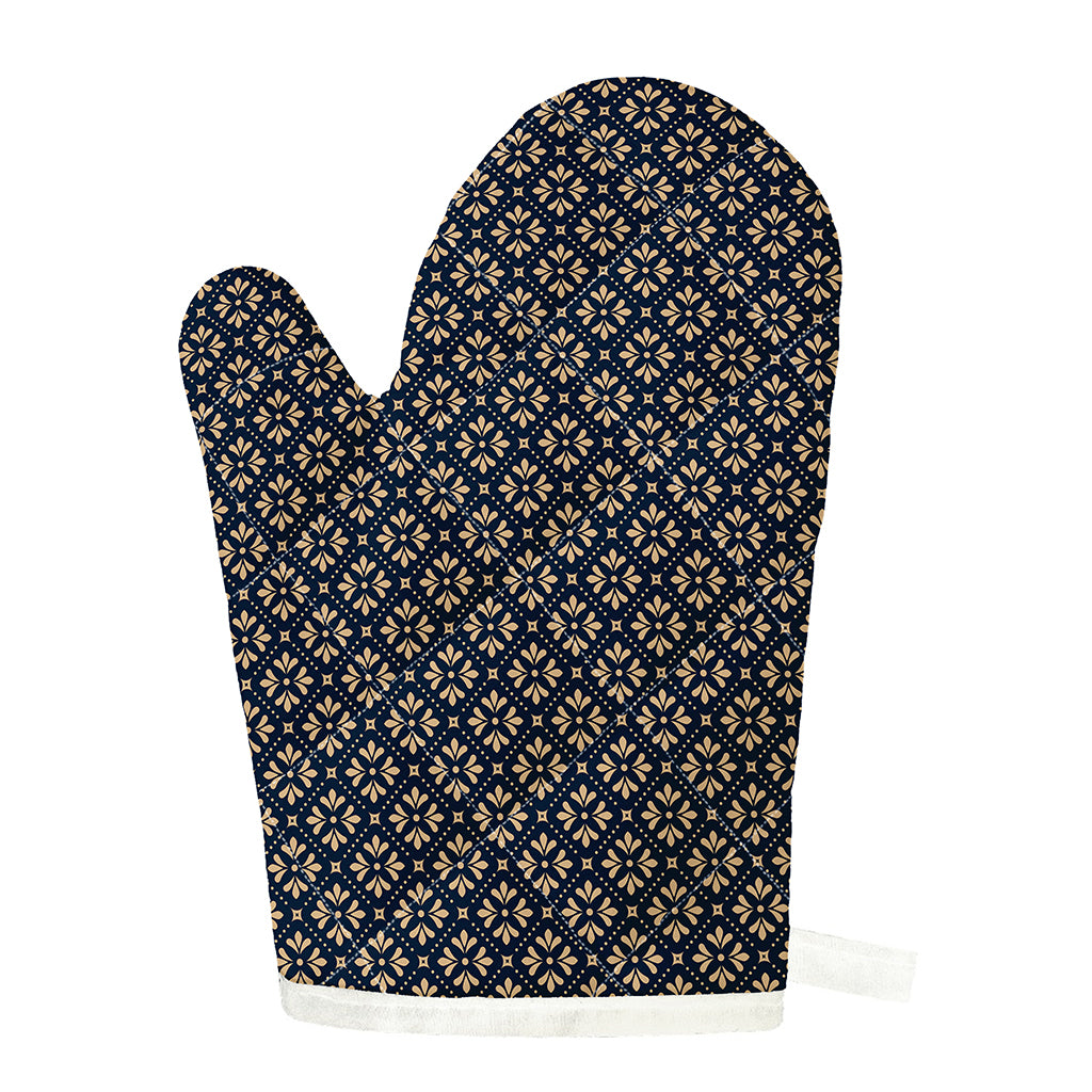 Geometric Floral Print Single Oven Mitt
