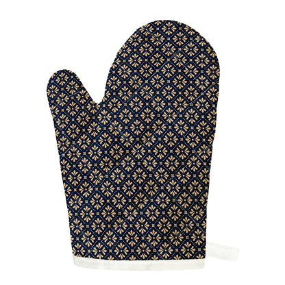 Geometric Floral Print Single Oven Mitt