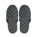 Geometric Floral Print Slippers