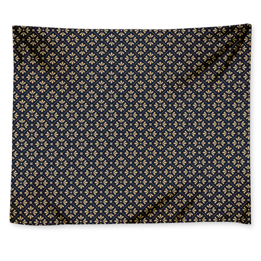 Geometric Floral Print Tapestry