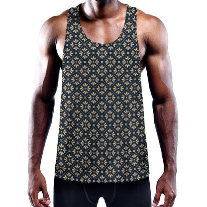 Geometric Floral Print Training Tank Top