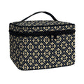 Geometric Floral Print Travel Makeup Bag