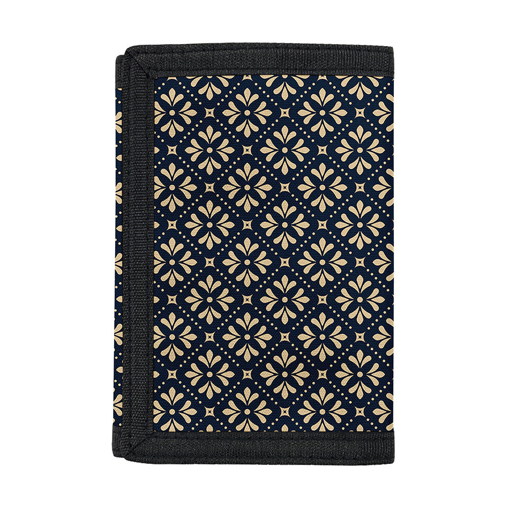 Geometric Floral Print Trifold Wallet