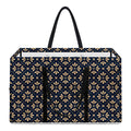 Geometric Floral Print Utility Tote Bag