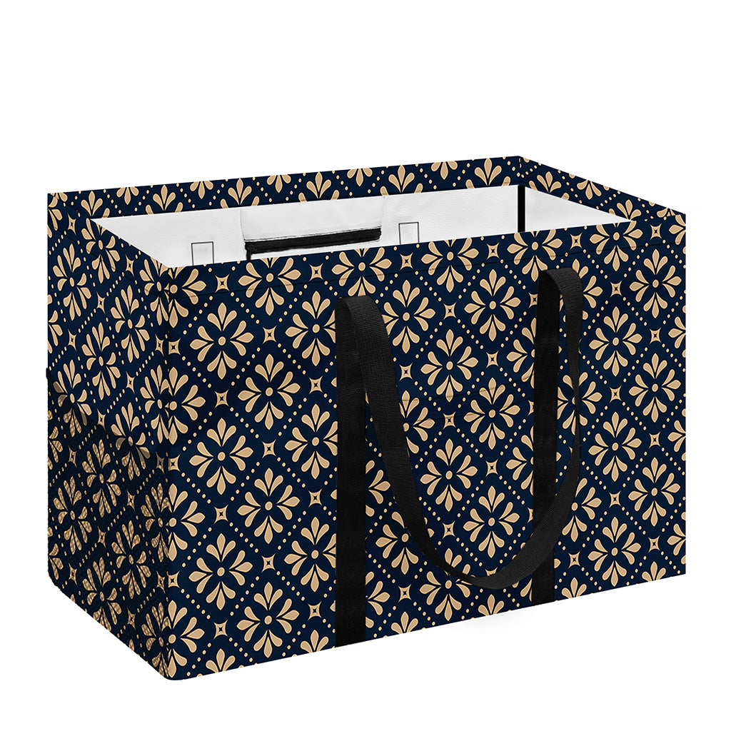 Geometric Floral Print Utility Tote Bag