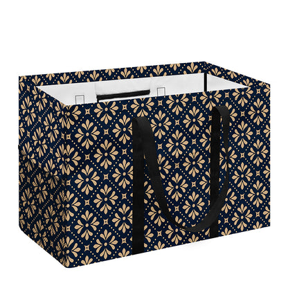 Geometric Floral Print Utility Tote Bag