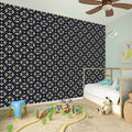 Geometric Floral Print Wall Sticker