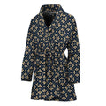 Geometric Floral Print Women's Bathrobe