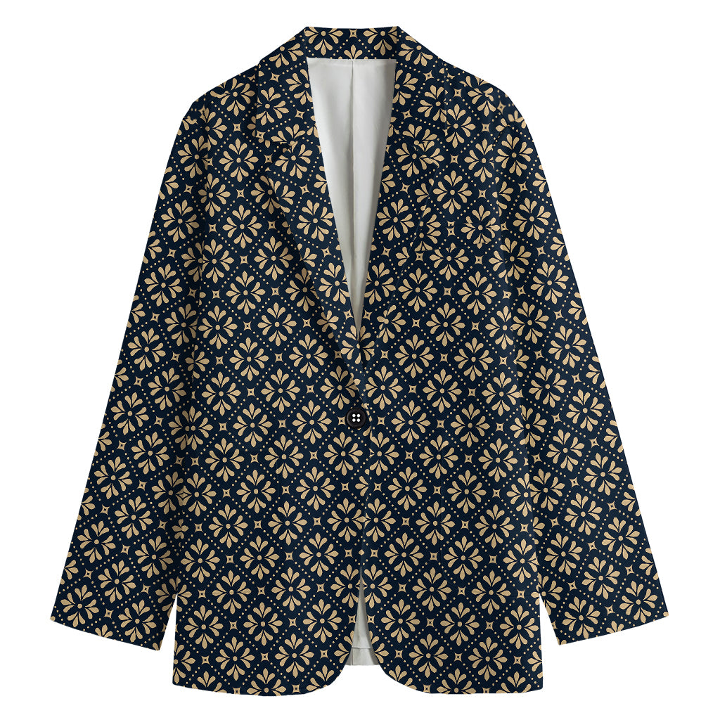 Geometric Floral Print Women's Blazer