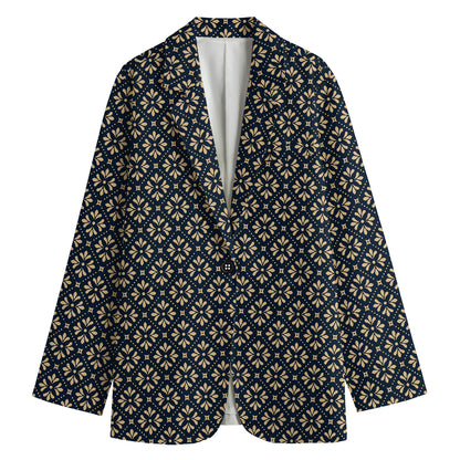 Geometric Floral Print Women's Blazer