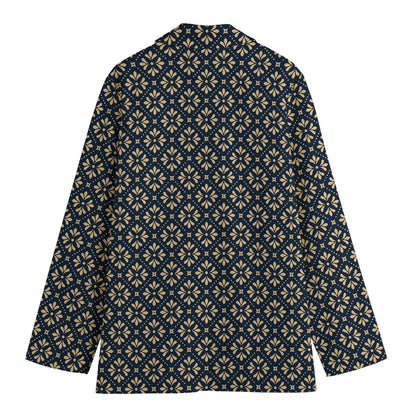 Geometric Floral Print Women's Blazer