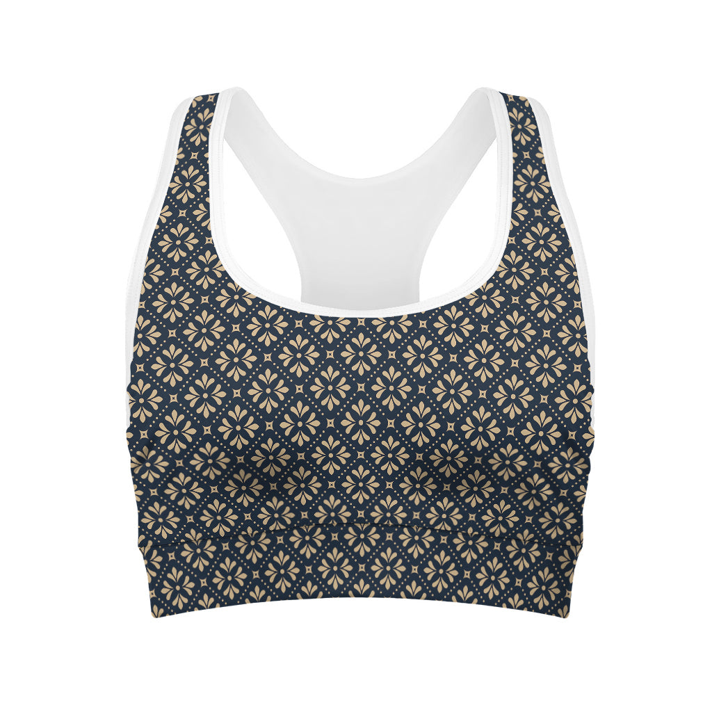 Geometric Floral Print Women's Sports Bra