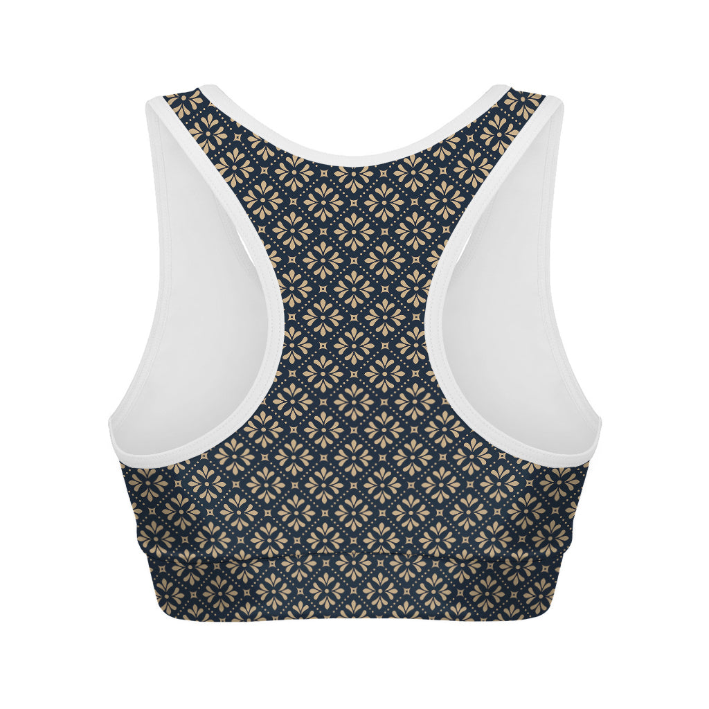 Geometric Floral Print Women's Sports Bra