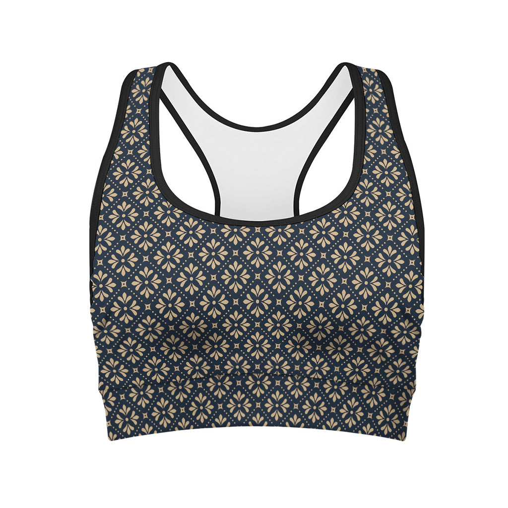 Geometric Floral Print Women's Sports Bra